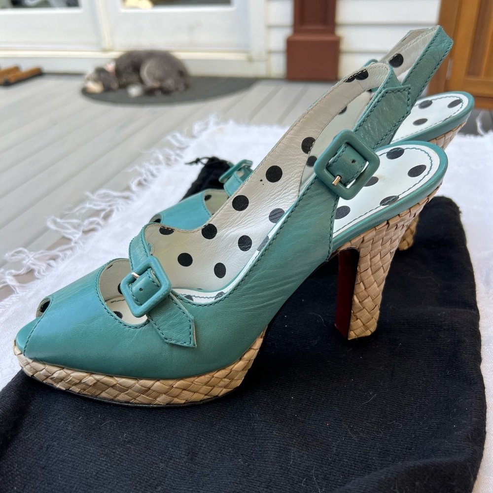 Liz Carine vintage peep toe platform